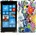 Nokia Lumia 720 Blue Flora Силиконов Калъф + Протектор