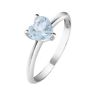 Bliss Златен дамски пръстен с аквамарин Bliss 20093008 (20093008)