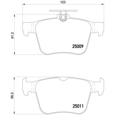 BREMBO Sada brzdových platničiek kotúčovej brzdy P85124