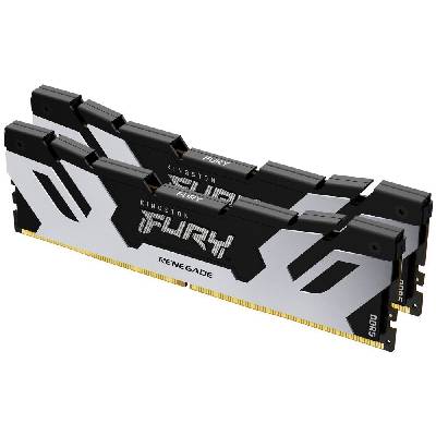 Kingston Fury Renegade Silver XMP DDR5 96GB 6000MT/s Operační paměť, DDR5, 96GB (2× 48GB kit), 6000MT/s, UDIMM, CL32, ECC, XMP KF560C32RSK2-96
