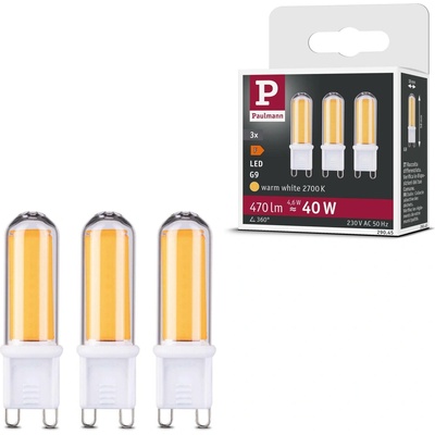 Paulmann P 29045 Standard 230V LED G9 3ks-sada 3x4,6W 2700K čirá