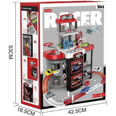 Sonne Голям детски мултифункционален паркинг 2 в 1, Многоцветен