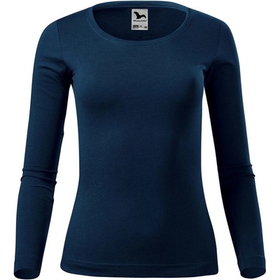 MALFINI Dámske tričko s dlhým rukávom Fit T Long Sleeve Námornícka modrá