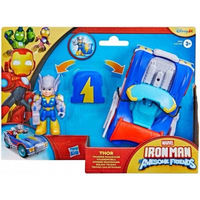 Hasbro Marvel Iron Man Skvělí přátelé Thor vozidlo Thunder Roadracer (G2692)
