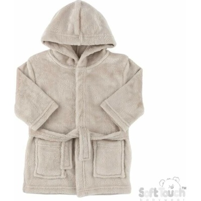 Kojenecký kapučíno župánek s reliéfním vzorem