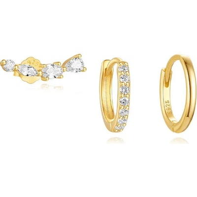 Olivie stříbrné náušnice GOLD 9388