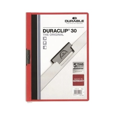 Durable Dosky s klipom DURACLIP 30, A4 červené