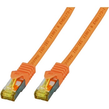 EFB Elektronik RJ45 Пач корда S-FTP, кат. 6A, LSZH, кат. 7 Raw cable, оранжева, 2 метра (MK7001.2O)