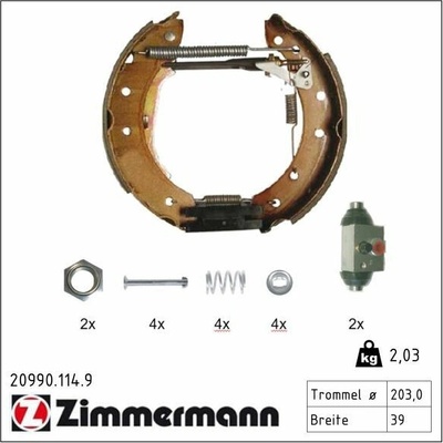 Sada brzdových čeľustí ZIMMERMANN 20990.114.9
