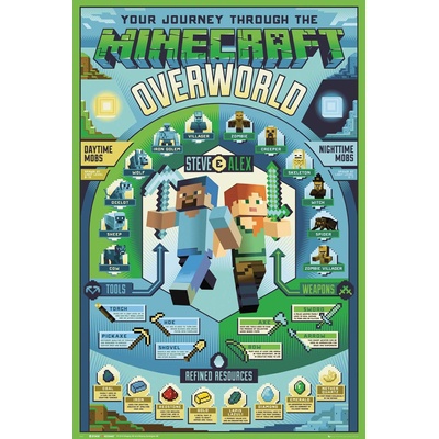 GB eye Макси плакат GB eye Games: Minecraft - Overworld Biome (FP4615)