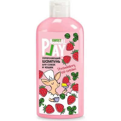 Екопром Animal Play Sweet Shampoo Strawberry Ice Cream Укрепващ шампоан, за кучета и котки, 300 мл - Русия, AP05-00920