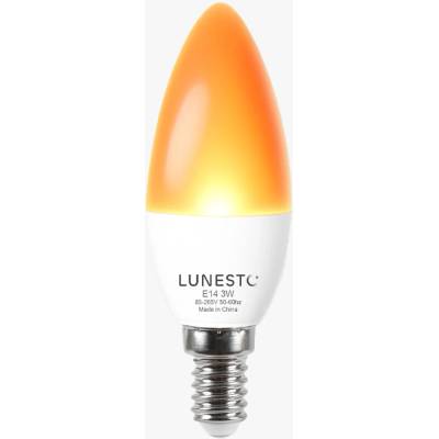 Lunesto Led žárovka svíčka E14 3W oranžová