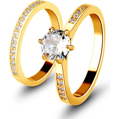 Mabell Set dámských stříbrných prstenů ELSEY CZ221MR0023 GOLD 5C45