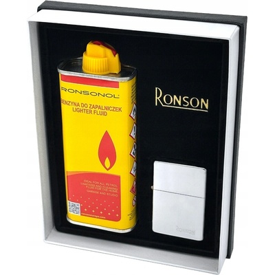Benzínový zapaľovač Ronson, kovový