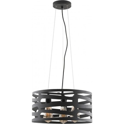 GTV Черно висящо осветително тяло с метален абажур Marisa - GTV (OS-MAR-E27-10-DEC)