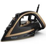 Tefal Puregliss Steam Iron, 3000 Watts, 280 g/min steam boost, 0-50 g/min variable steam, vertical steam, Durilium AirGlide Autoclean soleplate, Micro-Calc filter, black/gold, FV8064 (FV8064) Ютии