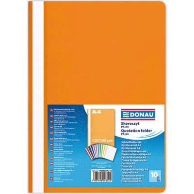 RÝCHLOVIAZAČ, PP, A4, DONAU, ORANŽOVÝ