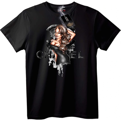 NOONEBRAND Тениска Chanel Стил - 6XL, Black