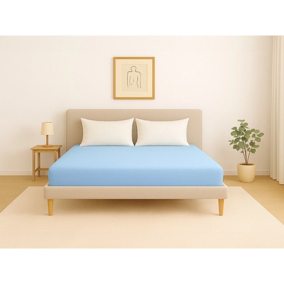 Slee jersey prostěradlo světle modré 180x200