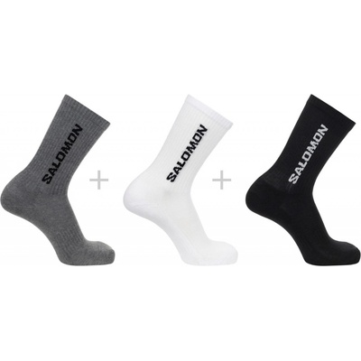 Salomon Everyday Crew 3-Pack LC2086200 black white med grey melange