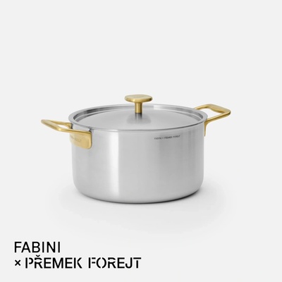 Kastrol FABINI & Forejt, 24 cm (5,5 l) - Nerezový beznýtový kastrol z vícevrstvé nerezové oceli s poklicí