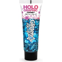 PaintGlow Velké gelové třpytky na tvář a tělo Cosmic Blue, 12ml