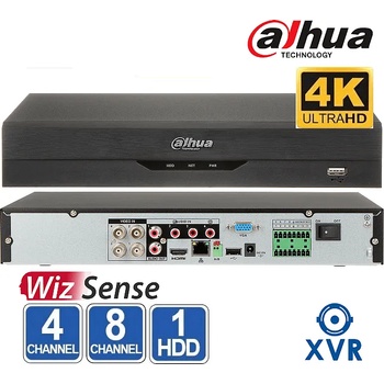 Dahua Дигитален Рекордер - Dahua XVR7104HE-4KL-X - XVR - 4/8 CHANEL Penta-brid - AHD / TVI / CVI / IP камери (XVR7104HE-4KL-X)