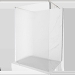 Mexen Kioto свободностояща душ стена 120 x 200 cm, шарки 8 mm, четкан никел - 800-120-002-97-09 (800-120-002-97-09)