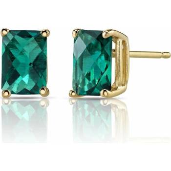 Eppi Zlaté náušnice s emerald smaragdmi Haley E34493