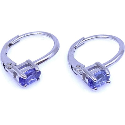 Jan Kos jewellery Stříbrné náušnice s Tanzanitem MHT-816