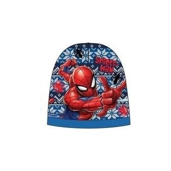 SpiderMan čepice Spiderman modrý lem