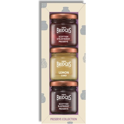 Mrs Bridges Sada džemů Jahoda, Malina, Citrónový krém 3 x 42 g