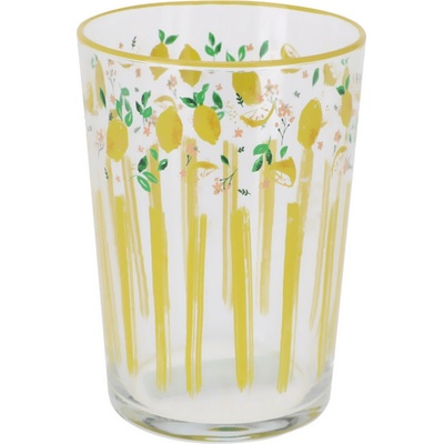 Excellent EH Houseware Velká sklenice s ovocným vzorem citron vícebarevný 510 ml