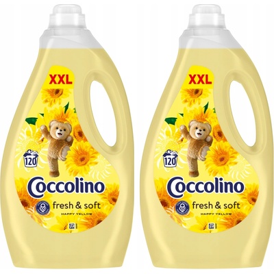 Coccolino Fresh & Soft aviváž Happy Yellow 2 x 3 l