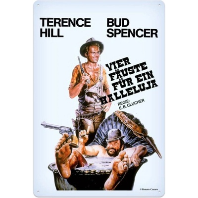 Cedule Bud Spencer a Terence Hill Vier Fäuste für ein Halleluja 20x 30cm