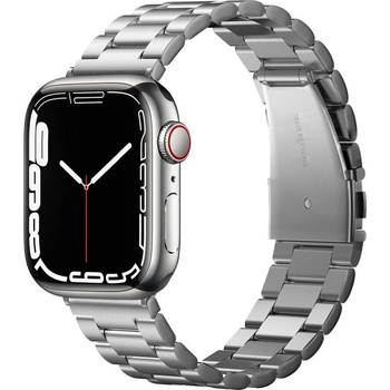 Spigen Стомамена верижка за Apple Watch 6/7/8/9/10/SE/Ultra 1-2 (44/45/46/49 mm) от Spigen Modern Fit Band - Сребриста - (8809613768831)