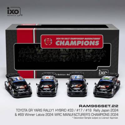 Sada 4 modelů Toyota GR Yaris Rally1 IXO 1:43