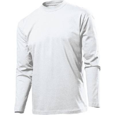 Pánské Oeko-Tex tričko Stedman s dlouhým rukávem 160g/m Bílá S240