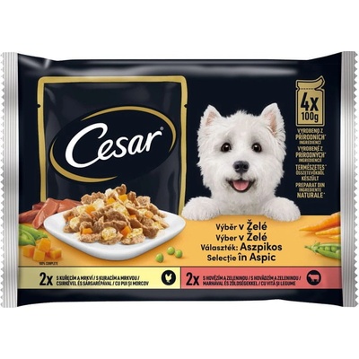 Cesar Výběr příchutí v želé 52 x 100 g