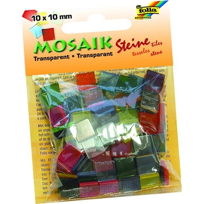 Folia Mozaikové kamienky transparentné 10 x 10 mm