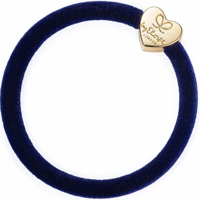 By Eloise London Velvet Gold Heart barva Navy Blue