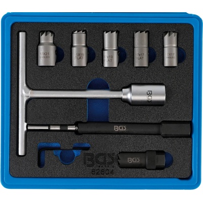 BGS Technic BGS 62604 Frézy pro frézování sedel vstřikovačů BGS1062604 Sada 7 dílů