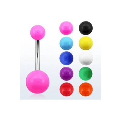 Piercingate piercing do pupíku PBK00193 Bílá