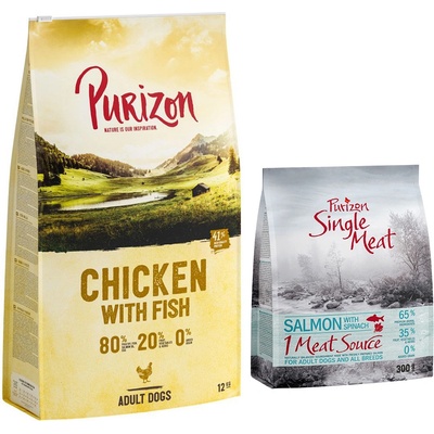 Purizon Adult kuřecí s rybou bez obilovin 12 kg