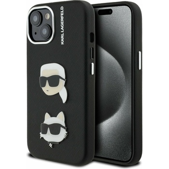 KARL LAGERFELD Grained PU K&CH Heads Заден Кейс за iPhone 15 Черен Karl Lagerfeld | Cheren | ЖЕНИ | UNI
