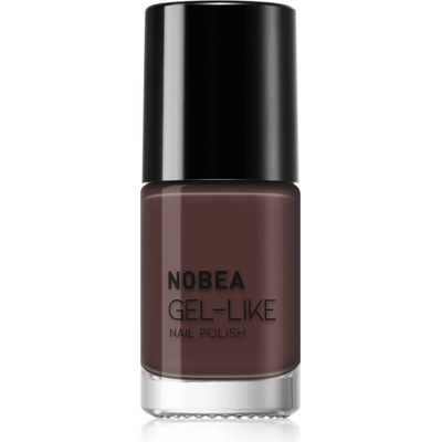 NOBEA Day to Day Gel like Nail Polish lak na nechty s gélovým efektom odtieň Chocolate Mocha 6 ml