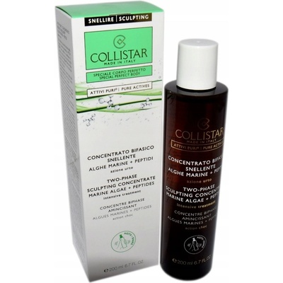 Collistar Attivi Puri Two Phase Sculpting + Peptides zeštíhlující koncentrát Aktivní látky s dvojím účinkem s výtažky mořských řas a peptidy 200 ml – Zboží Dáma