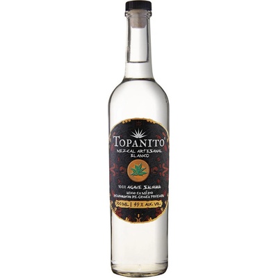 Topanito Mezcal Artesanal 100% Salmiana, 49%, 0.7 L (čistá láhev)