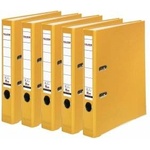 Falken 5x PP-Color plastic folder 5 cm narrow DIN A4 yellow - 15047940