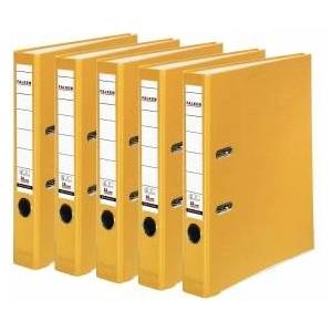 Falken 5x PP-Color plastic folder 5 cm narrow DIN A4 yellow - 15047940